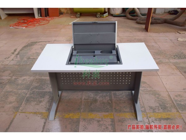 單人金屬腳架手動箱體翻轉(zhuǎn)電腦桌K12-B 單人金屬腳架手動箱體翻轉(zhuǎn)電腦桌K12-B